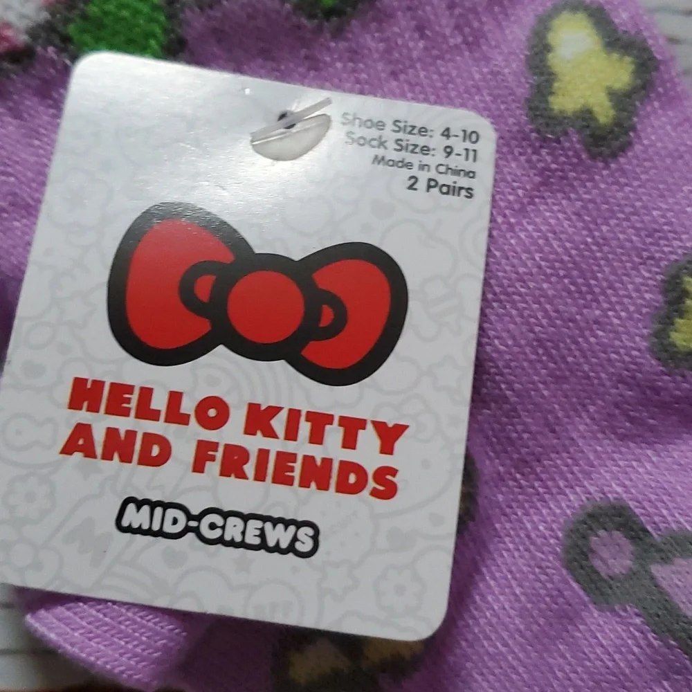 🆕️ SANRIO HELLO KITTY AND FRIENDS MID-CREW SOCKS 💜